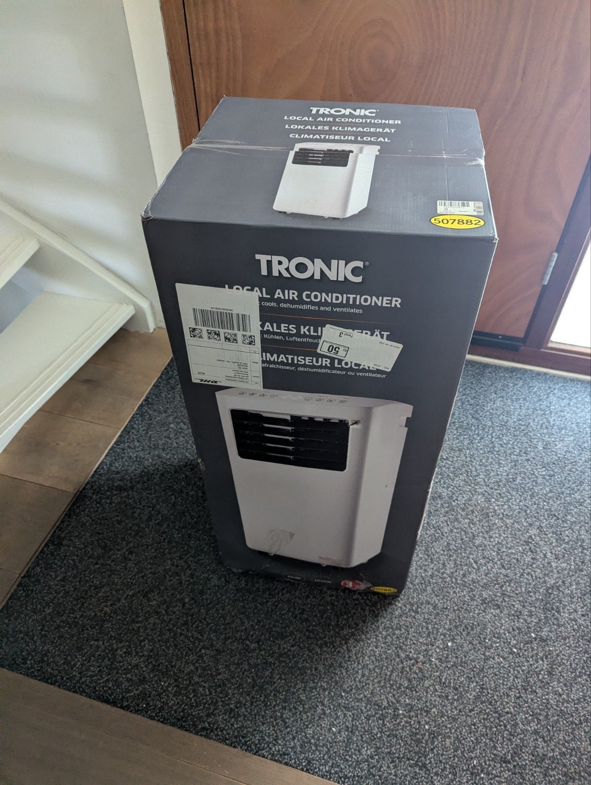 Tronic 9000 BTU Mobiele Airco, Minder dan 60 m³, Nieuw, 3 snelheden of meer, Ophalen of Verzenden