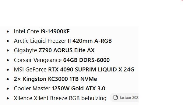 High PC | RTX 4090 Suprim Liquid X | i9-14900KF | 64GB DDR5, Ophalen, 64 GB of meer, Intel Core i9, Zo goed als nieuw