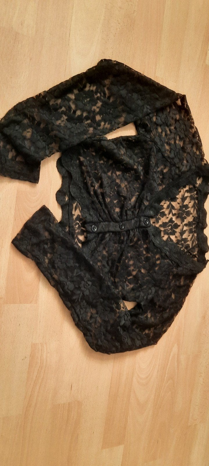 Zwart kanten bolero met lange mouwen, Zwart, Ophalen of Verzenden, Lange mouw, Maat 36 (S)