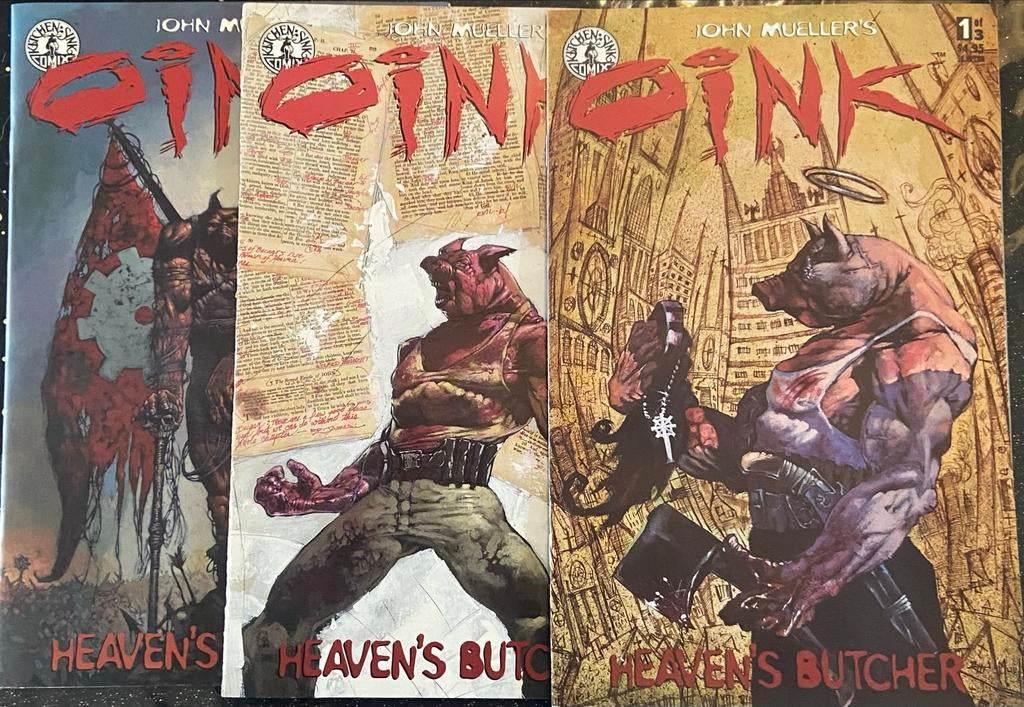 John Mueller's Oink: Heaven's Butcher - Complete Set, Boeken, Complete serie of reeks, Ophalen, Zo goed als nieuw