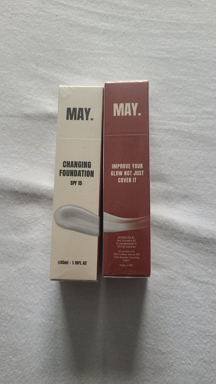 MAY. Changing Foundation SPF 15 - Nieuw, Verzenden, Nieuw, Gehele gezicht, Make-up