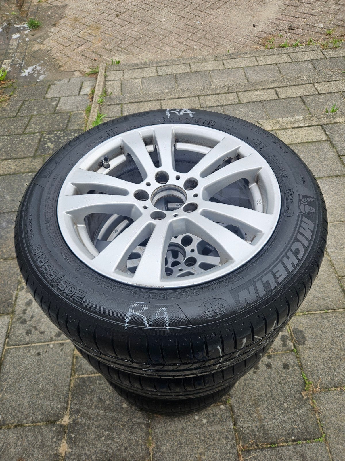 Mercedes B-Klasse W246 Velgen met Sensoren, Ophalen, Gebruikt, 16 inch, Banden en Velgen