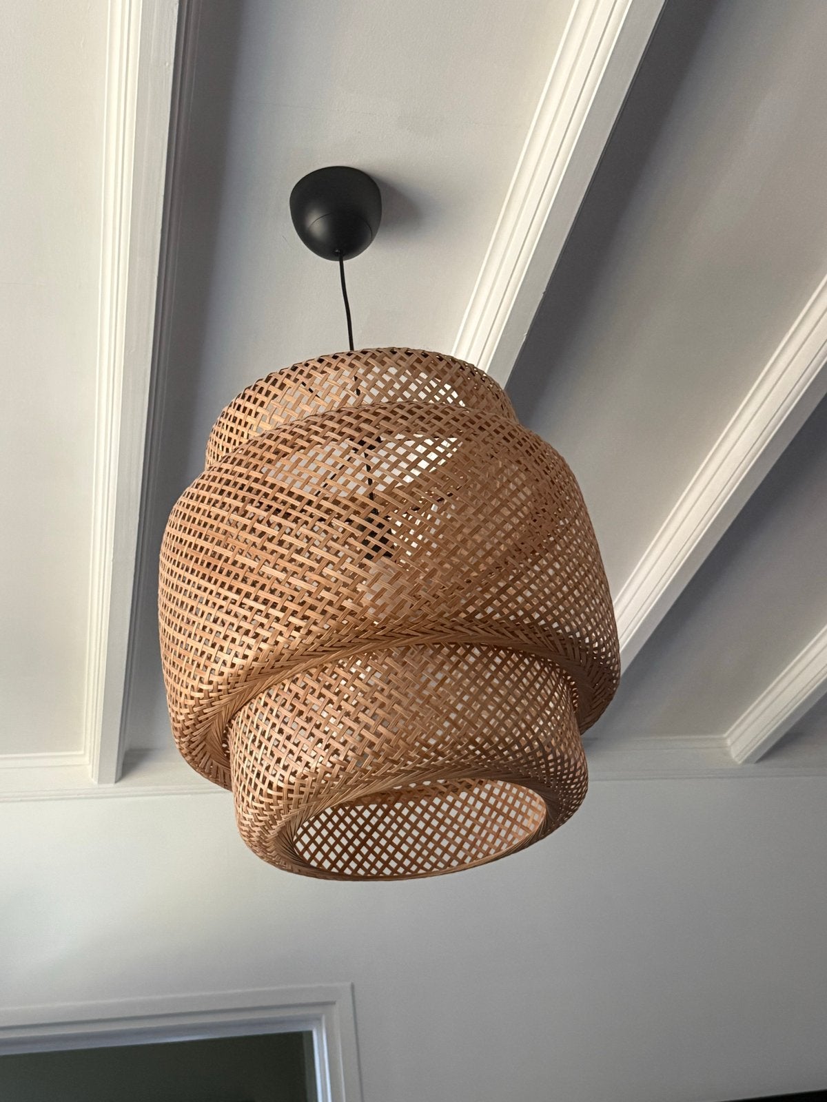 2x SINNERLIG Hanglamp, bamboe/handgemaakt, 50 cm, Ophalen, Zo goed als nieuw, Natuurlijk materiaal