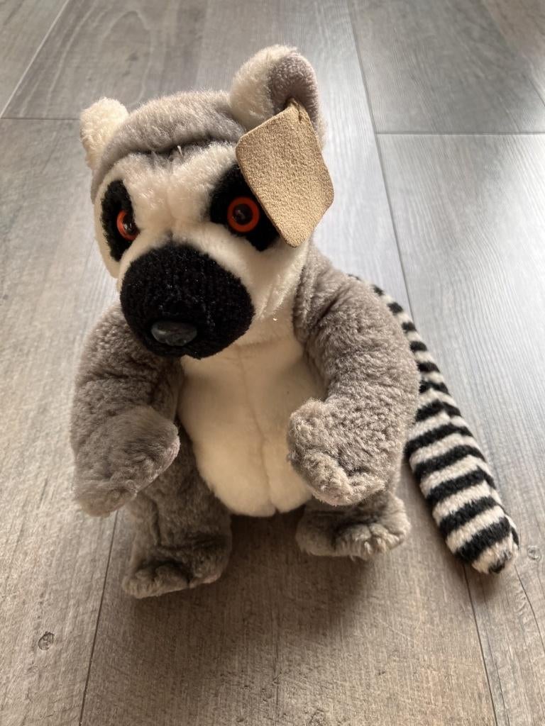 WWF Ringstaart Maki knuffel (23 cm), Overige merken, Overige karakters, Overige typen, Grijs