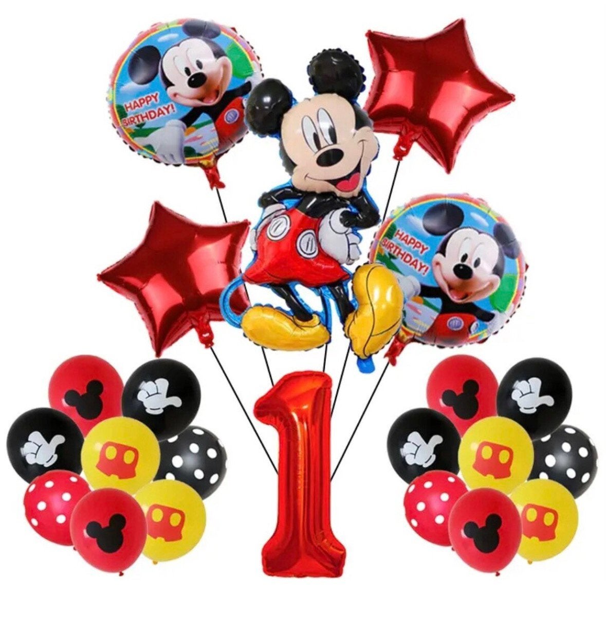 Mickey Mouse Ballonnenset - 22 stuks, Ophalen of Verzenden, Nieuw, Versiering, Verjaardag