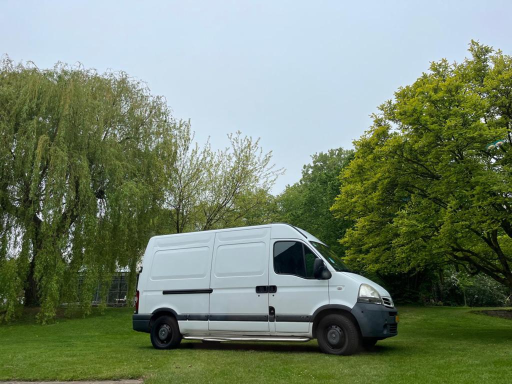Zelfbouw camper Nissan Interstar (Renault Master) - off-grid, Caravans en Kamperen, Campers, Buscamper of Camperbus, Reservewiel