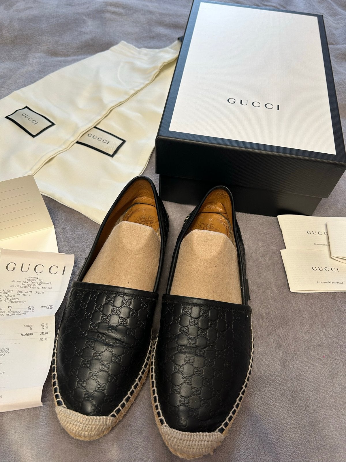 Gucci Espadrilles Zwart Leer Maat 38 Zo goed als nieuw, Kleding | Dames, Schoenen, Ophalen, Zo goed als nieuw, Zwart, Espadrilles of Moccasins