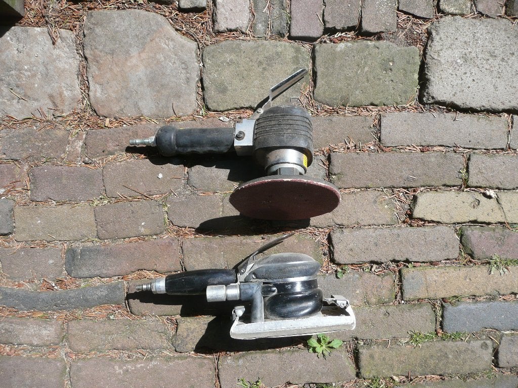 Pneumatische schuurmachines, Ophalen of Verzenden, Gebruikt, 1200 watt of meer, Vlakschuurmachine