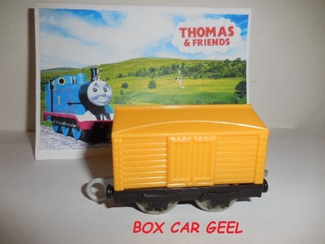 Trackmaster Thomas de Trein, Box Car Geel, Kinderen en Baby's, Speelgoed | Thomas de Trein, Ophalen of Verzenden, Zo goed als nieuw