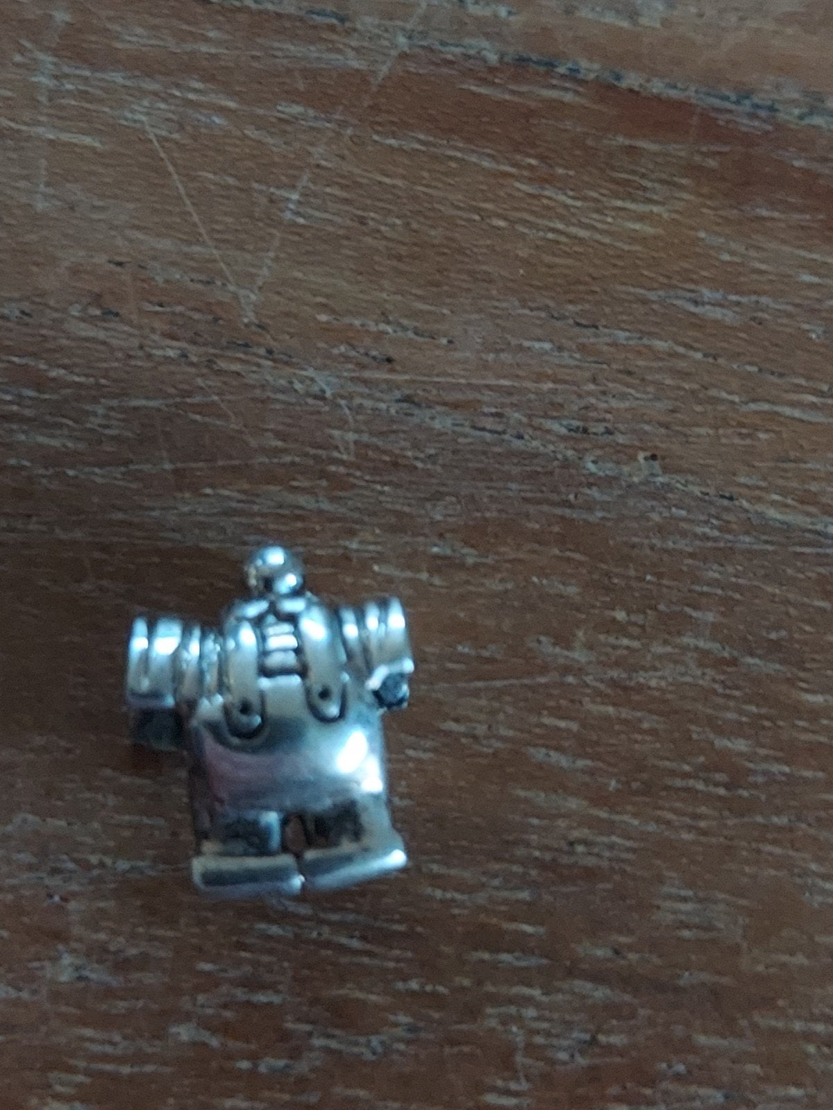 Zilveren bedel in de vorm van een robot, Overige merken, Ophalen of Verzenden, Zo goed als nieuw, 1 bedel