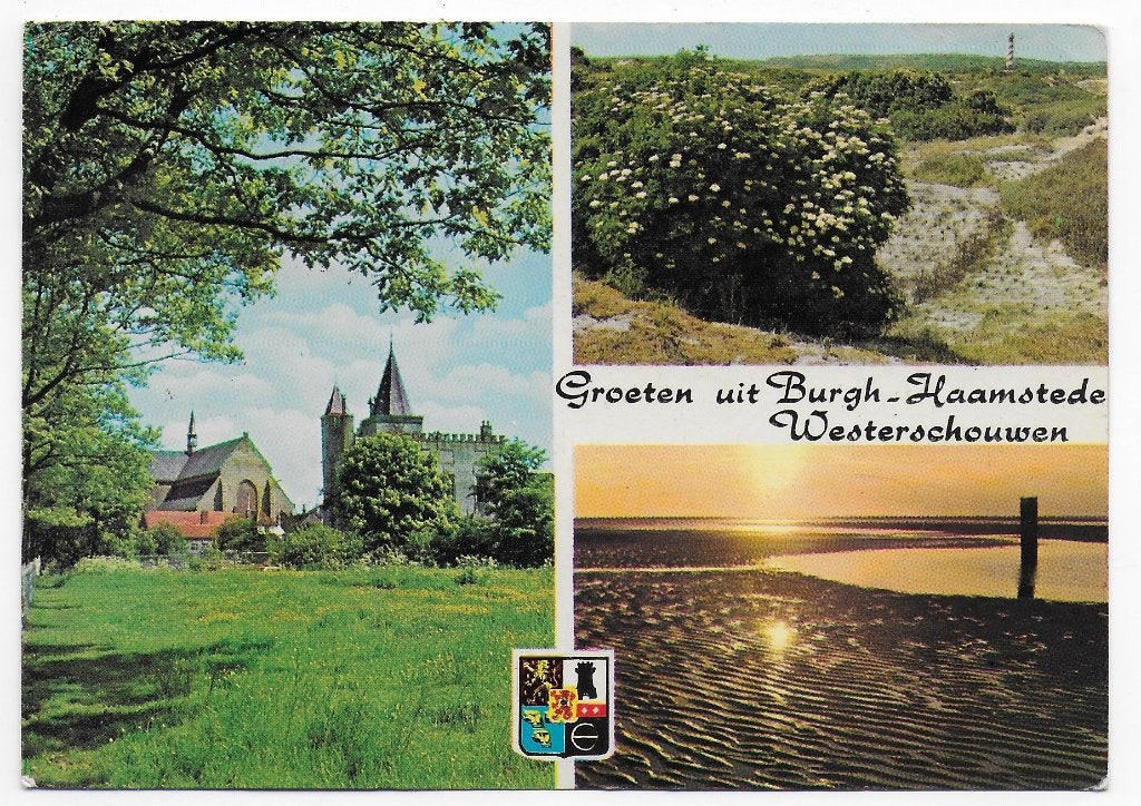 Burgh Haamstede Westerschouwen gelopen Ansichtkaart (B2491), Ophalen of Verzenden, 1980 tot heden, Gelopen