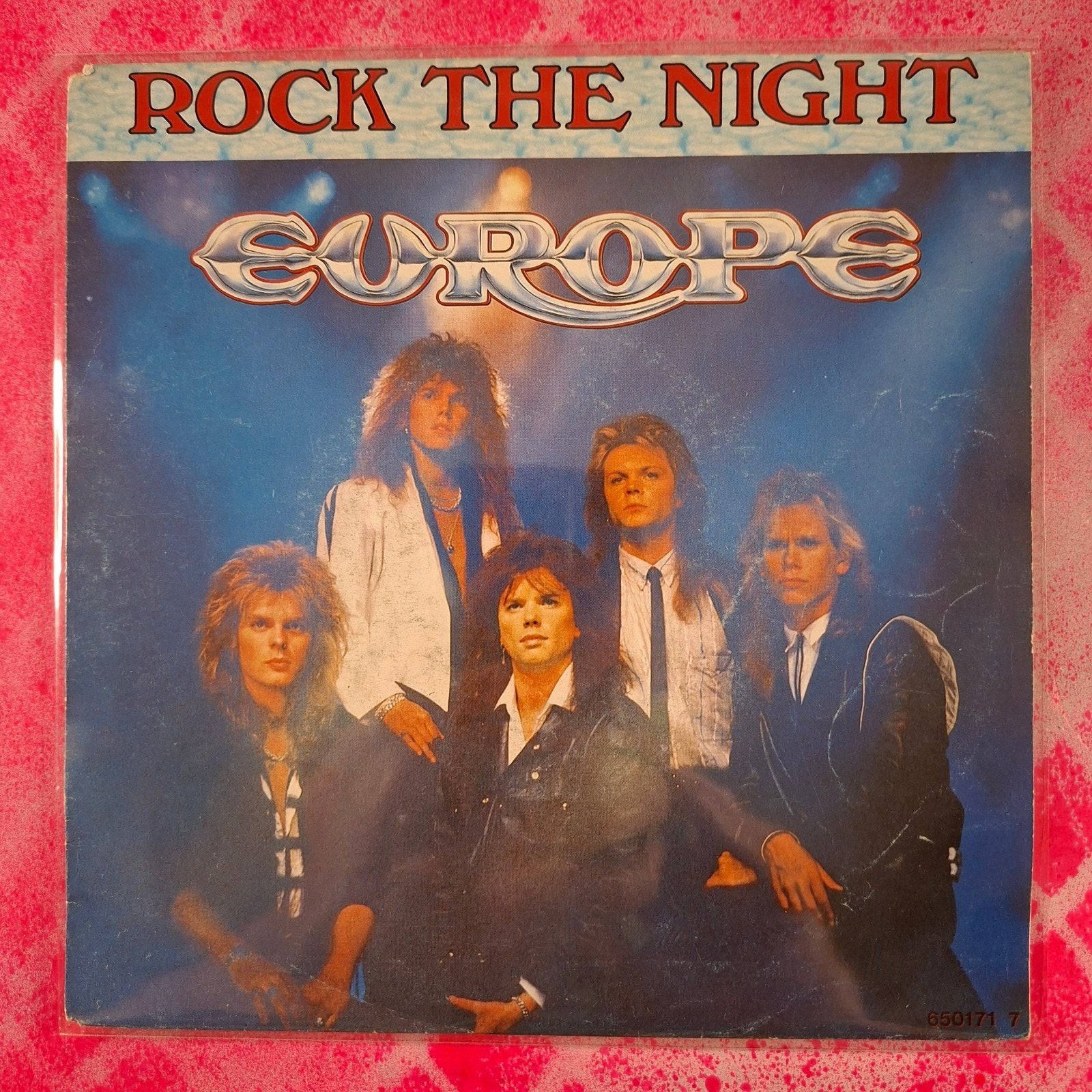 Europe Rock the night single, Gebruikt, 7 inch, Pop, Overige typen
