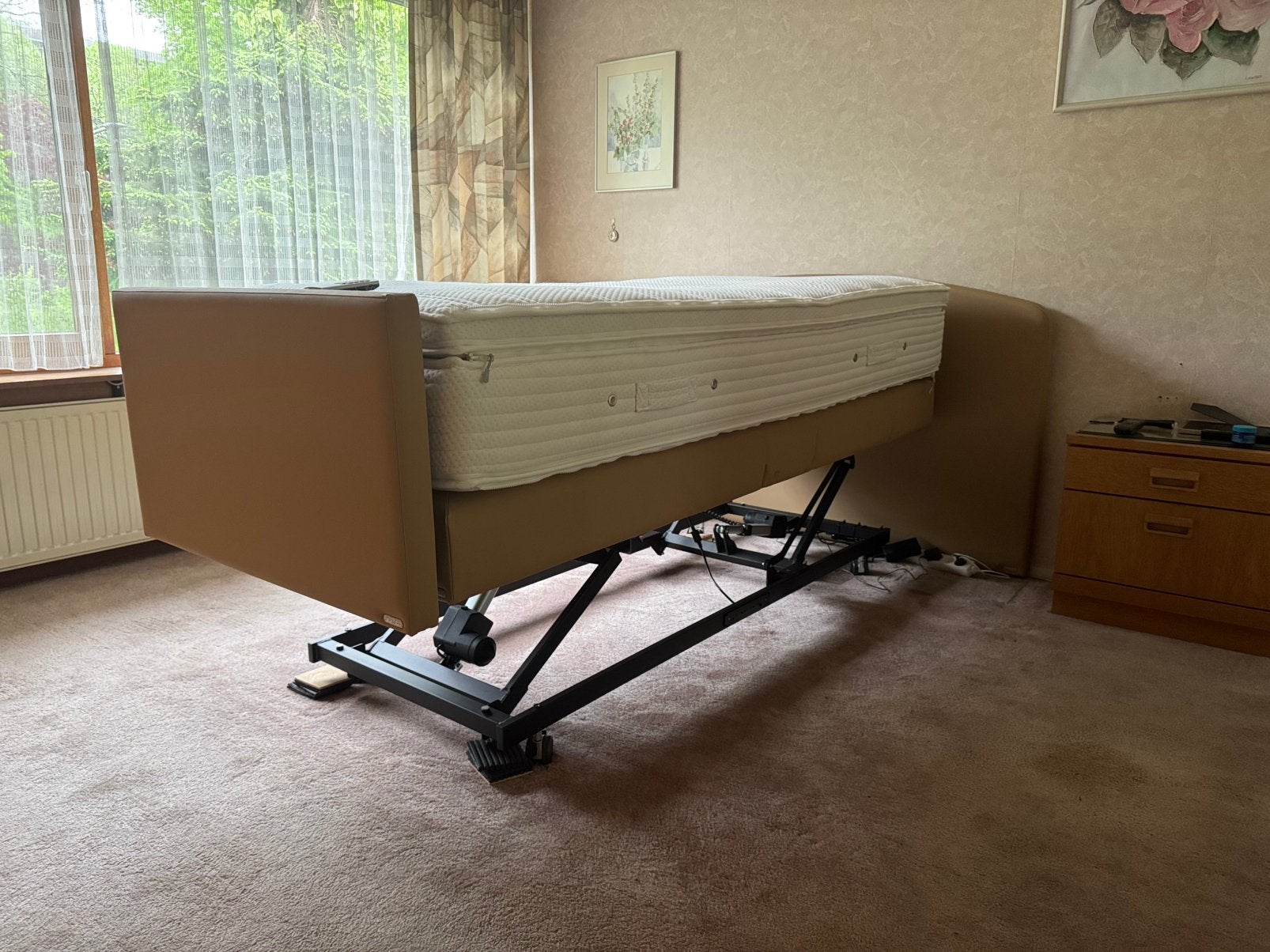 Eenpersoons matras 210x90 met topper en verstelbaar bed, Huis en Inrichting, Ophalen, Verstelbaar, 90 cm, Eenpersoons