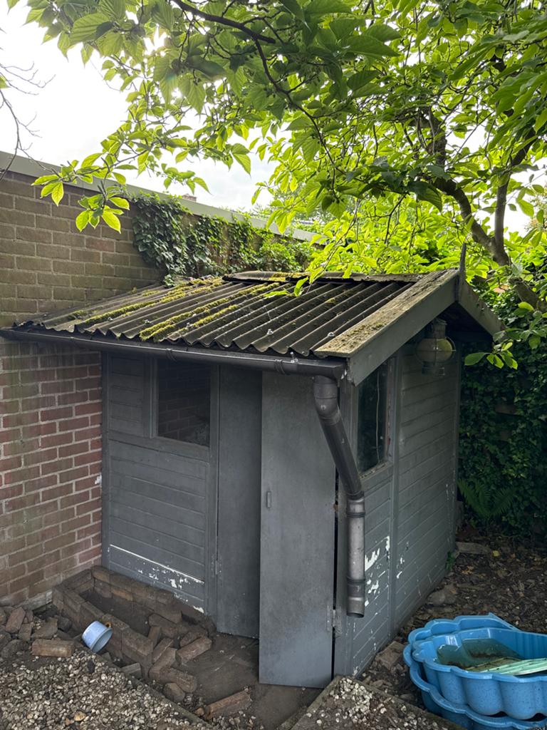 Compact houten tuinhuisje, ideaal voor opslag, Gebruikt, Tuinhuis, Minder dan 200 cm, 1 raam