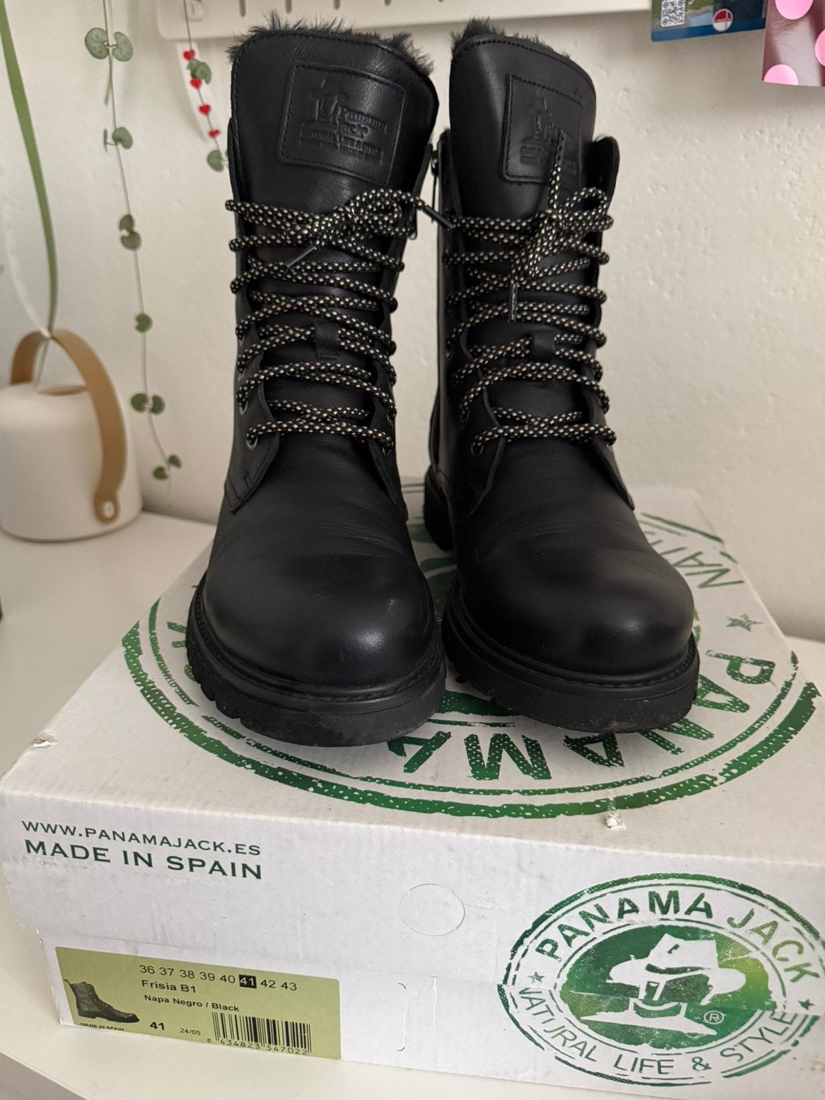 Panama jack Frisia B1 maat 41 1x gedragen, Kleding | Dames, Schoenen, Ophalen of Verzenden, Zo goed als nieuw, Zwart