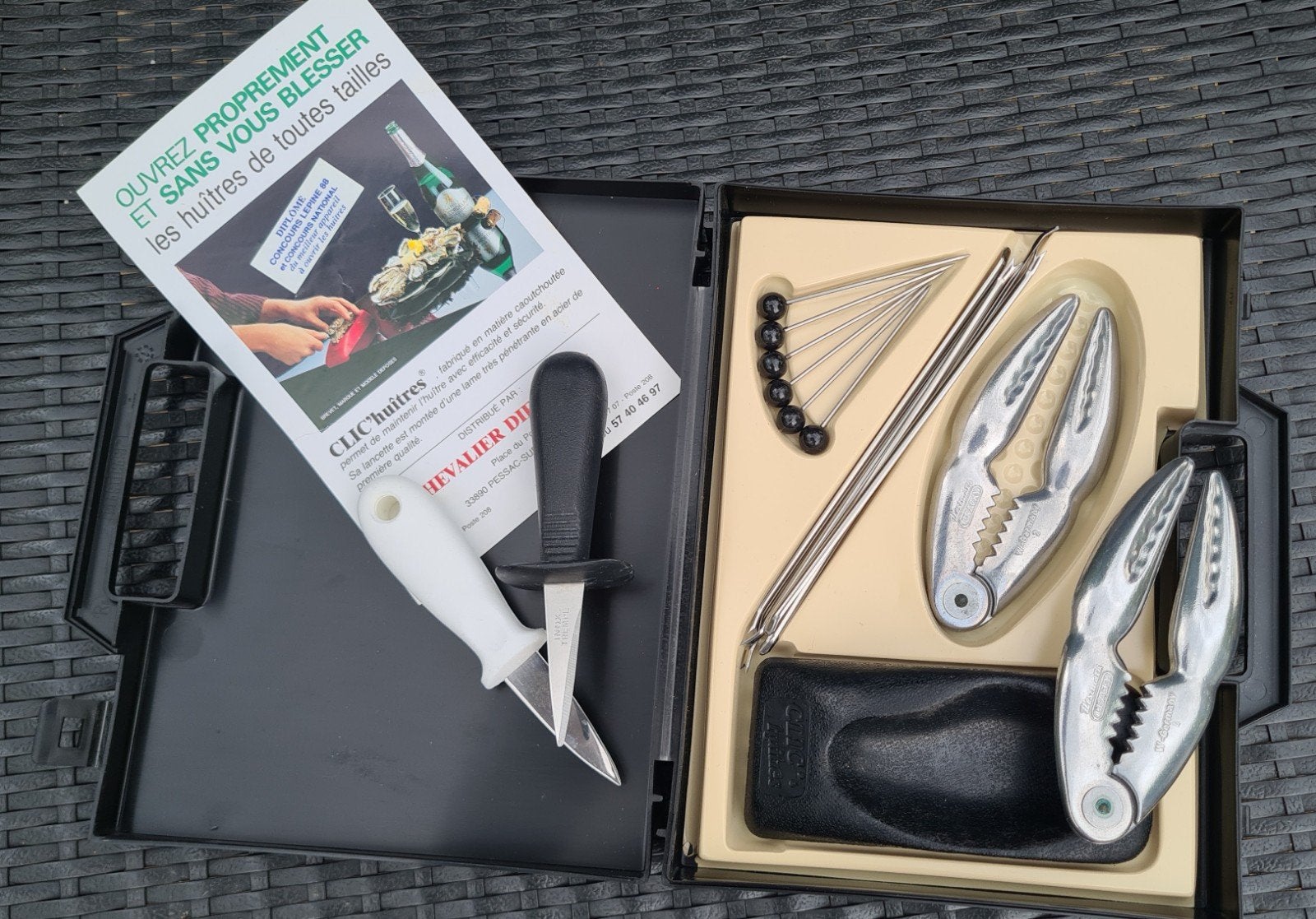 Oesterset met kokskleding - Compleet pakket, Overige typen, Ophalen of Verzenden, Zo goed als nieuw, Zwart