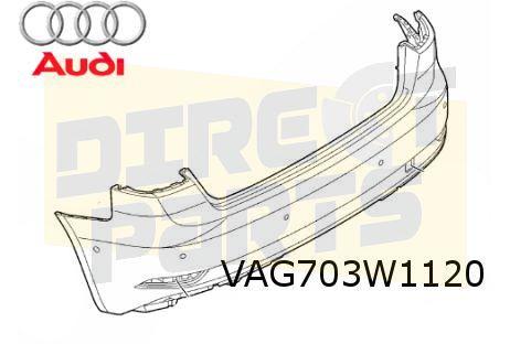 Audi A3 (6/16-) (3-drs) Achterbumper (Bij PDC) (GRU) Origine