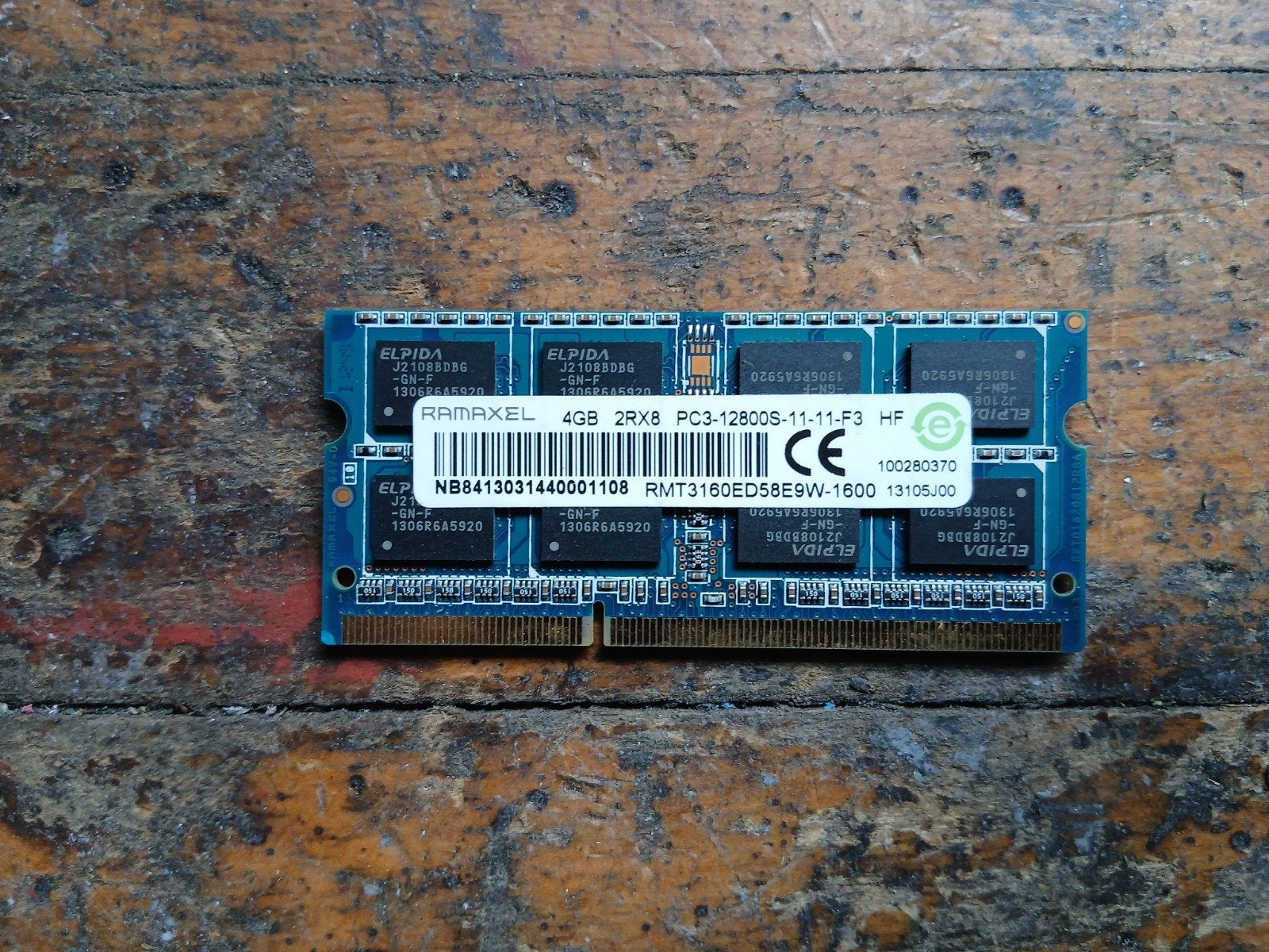 RAMAXEL 4GB DDR3 Laptop RAM Geheugen PC3-12800S, Gebruikt, RAMAXEL, Onbekend, DDR3