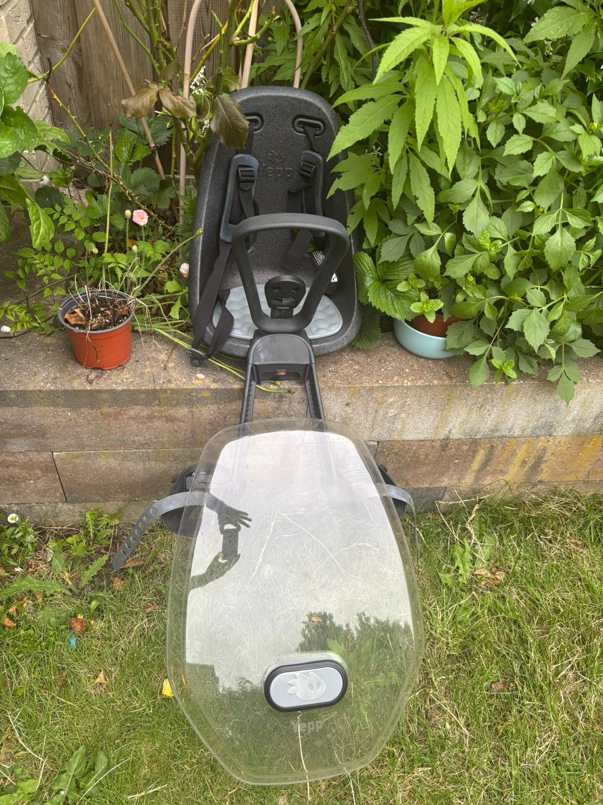 Yepp voorzitje met windscherm., Fietsen en Brommers, Ophalen, Achterzitje, 9 t/m 18 kg, Gebruikt