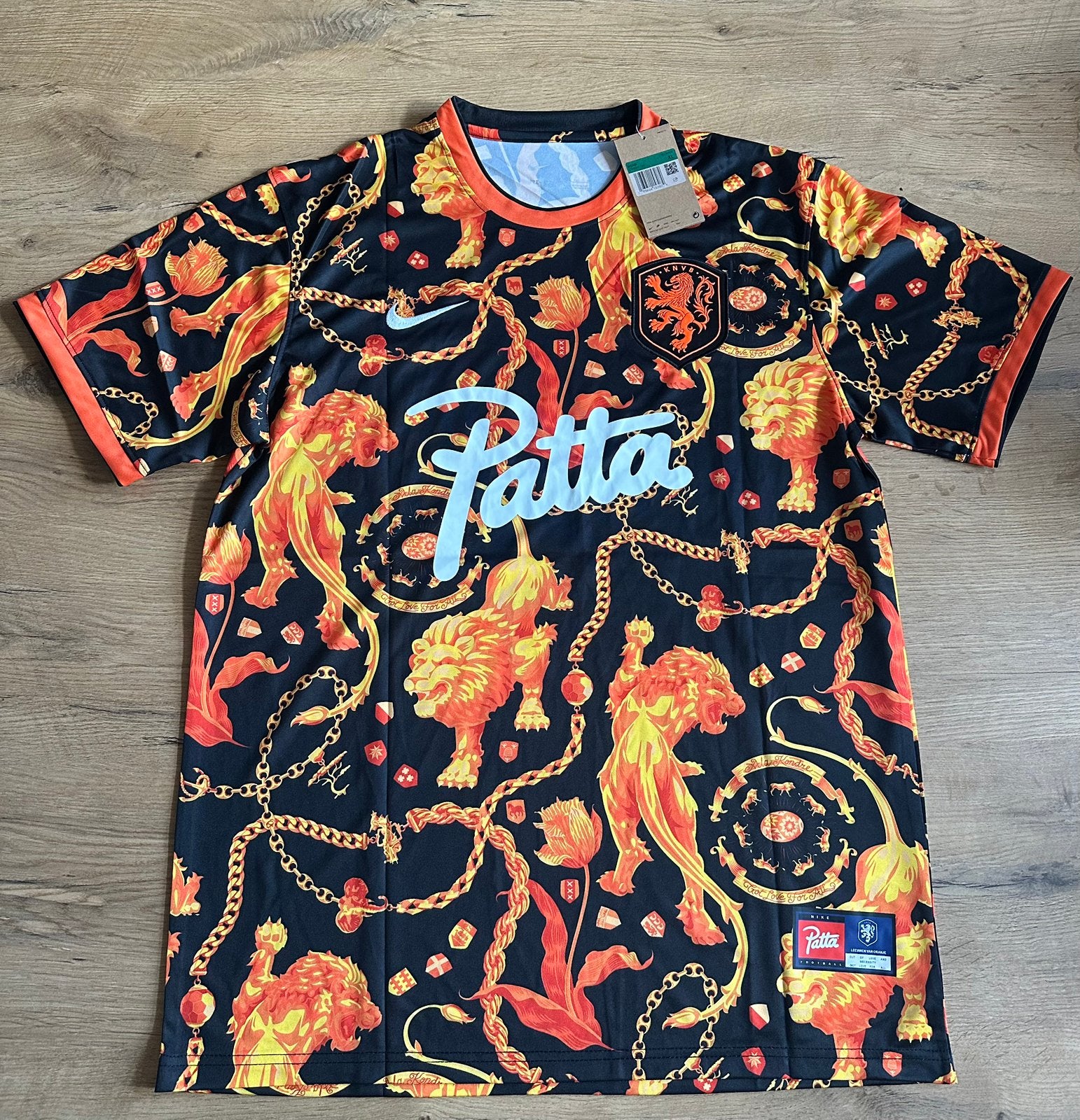 Nike x patta warming up shirt nederland wk2026 maat XL, Maat XL, Verzenden, Zo goed als nieuw, Shirt
