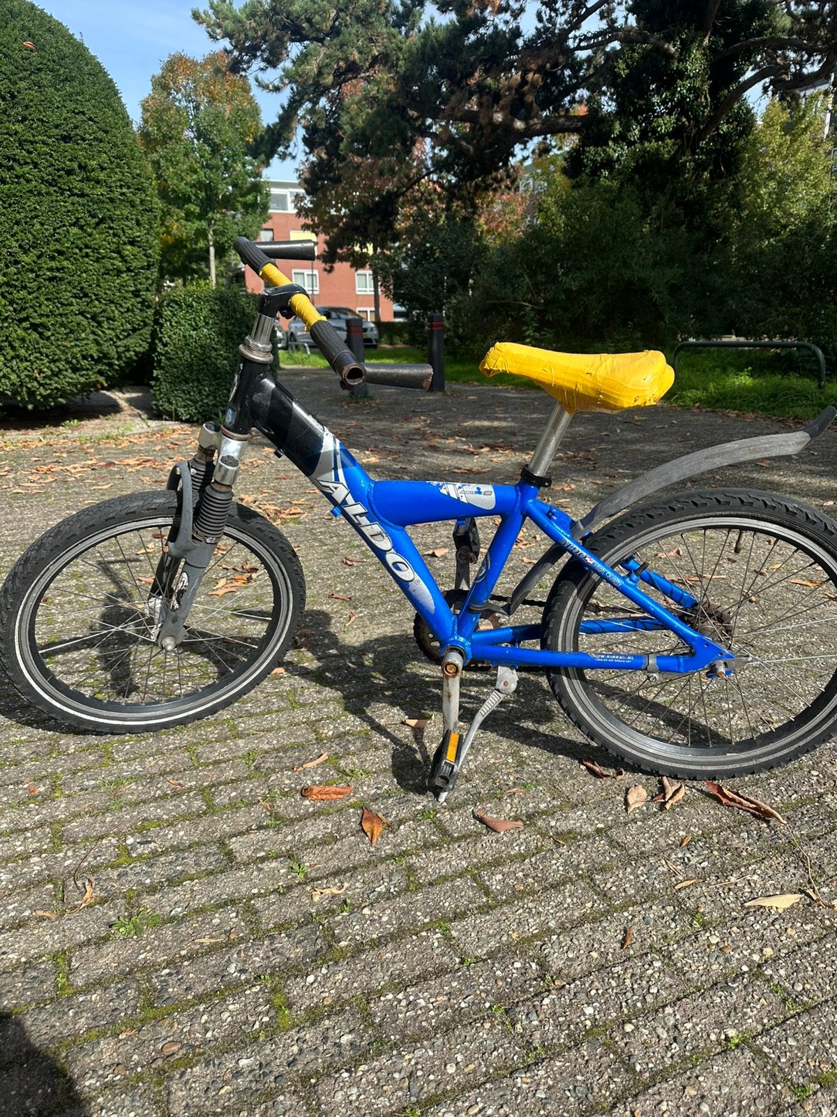 Foto 10 van Aldo kinderfiets 20 inch, blauw, met voorvering