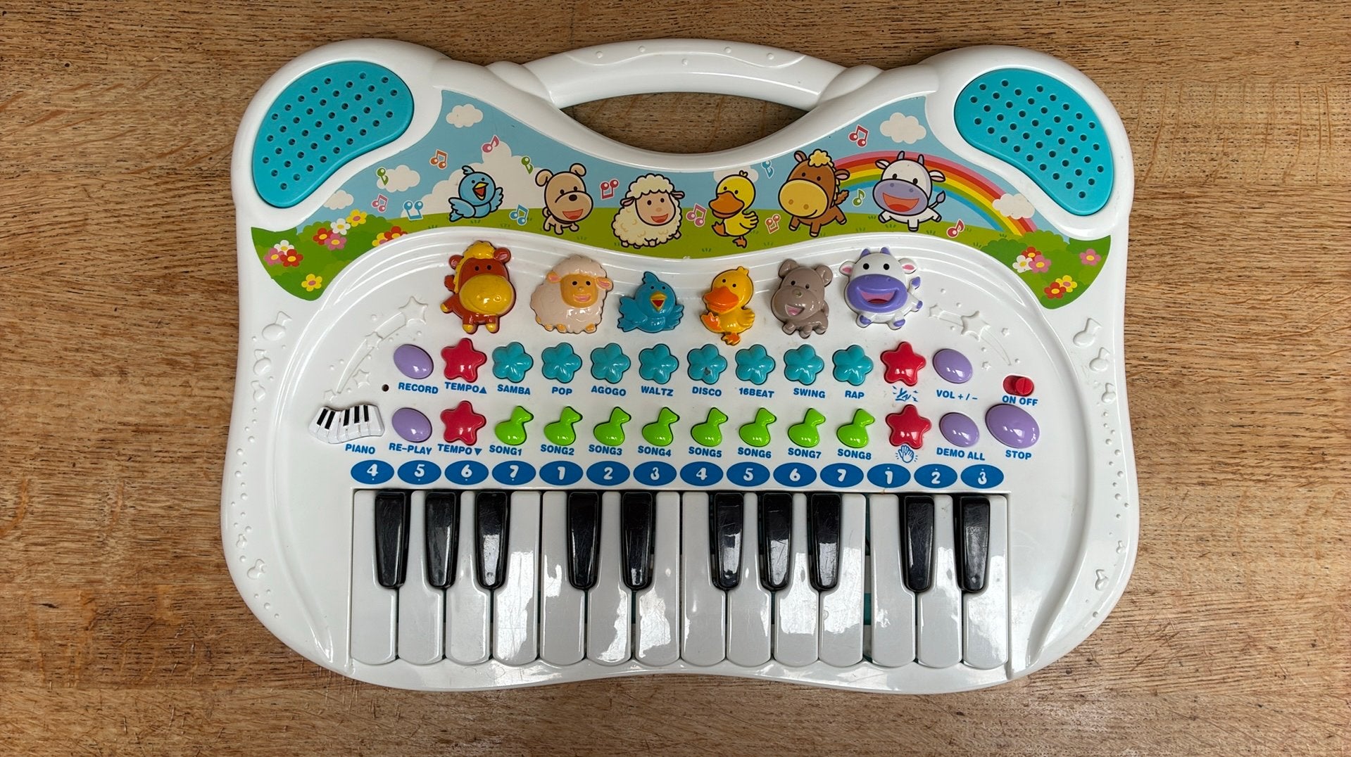 ABC dieren piano / keyboard blauw, Ophalen of Verzenden, Zo goed als nieuw, Zwart