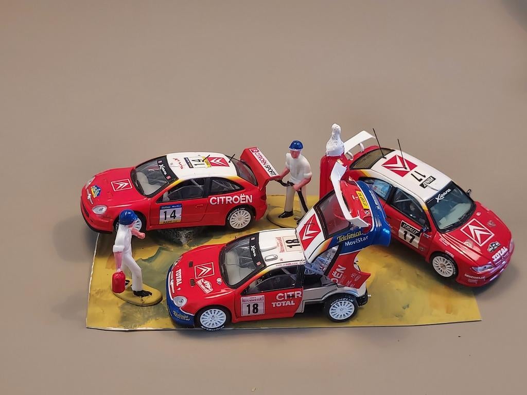 Citroën Xsara  rallysetje 1:43 aangepast Solido en Vitesse, Hobby en Vrije tijd, Modelauto's | 1:43, Ophalen of Verzenden, Nieuw