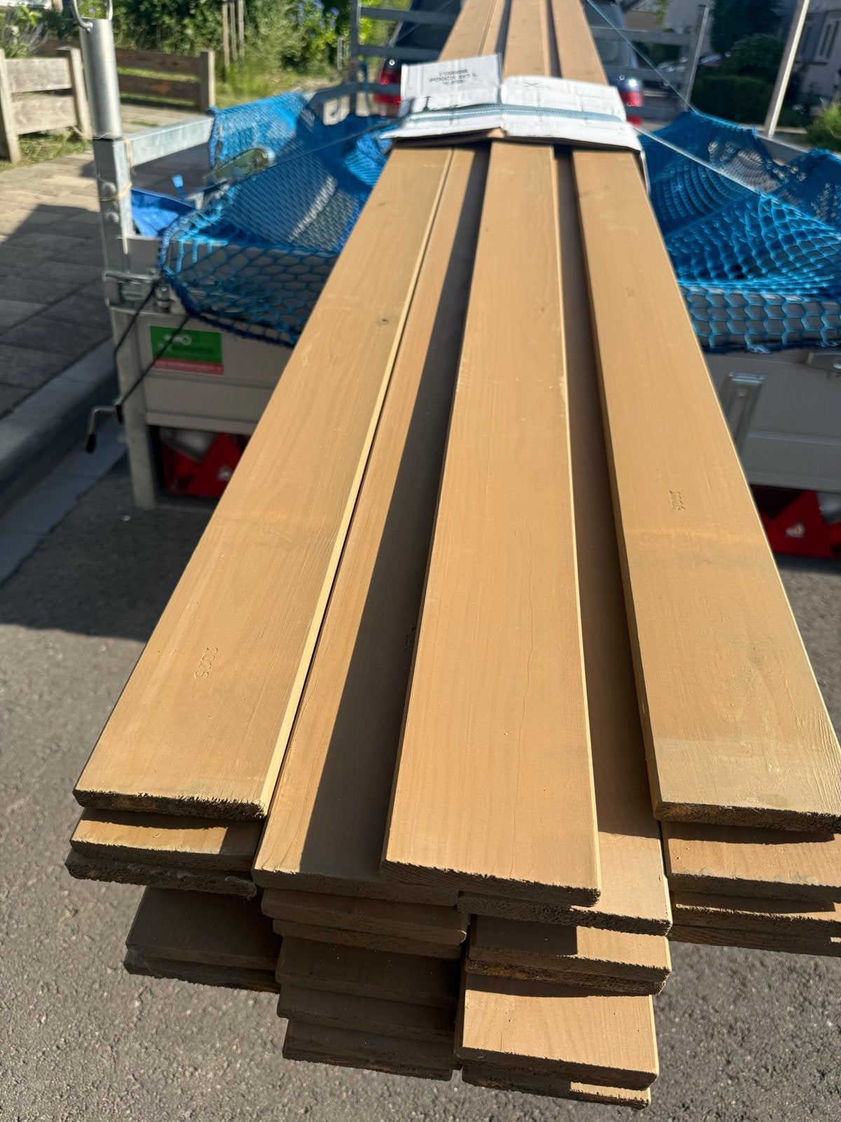 Planken / latten voor lattenwand 450cm, Ophalen, Minder dan 25 mm, Nieuw, Plank