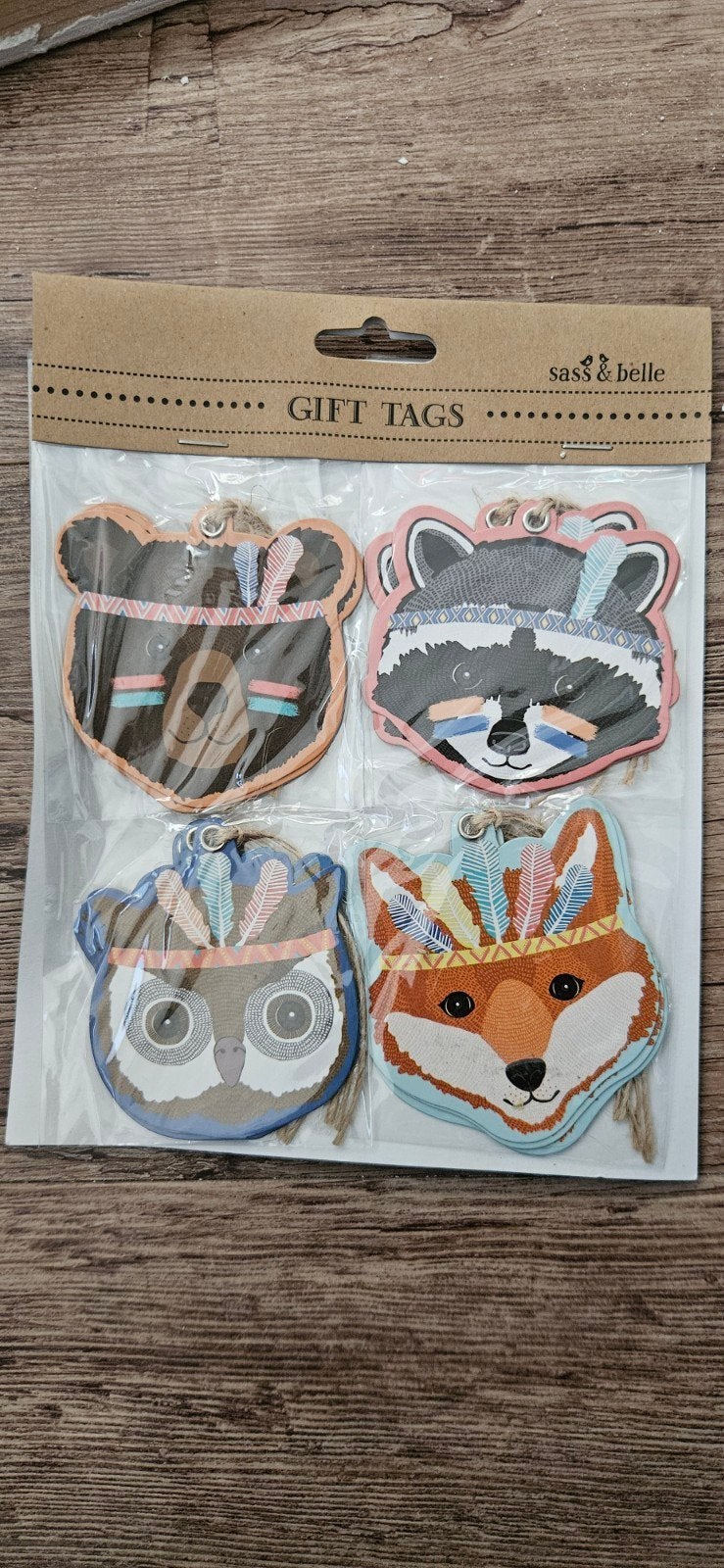 Sass & Belle Cadeaulabels Dieren Thema - 4 stuks, Overige typen, Dieren, Nieuw, Meerkleurig