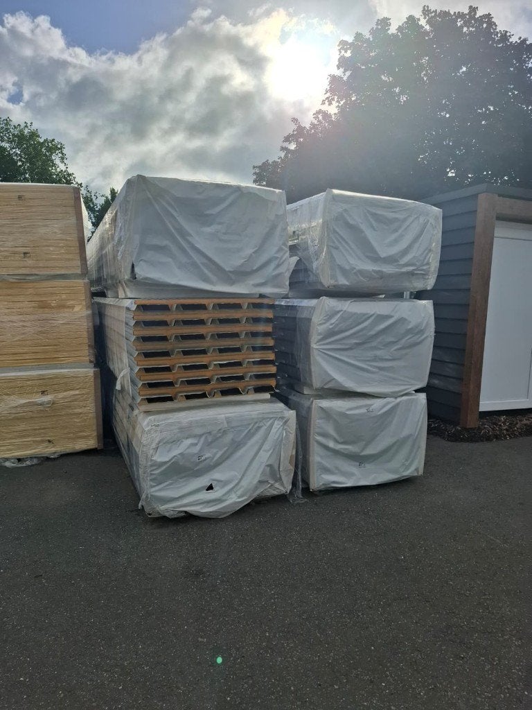 Antraciet sandwichpaneel trapezium voorzien van ecofolie, Ophalen, Nieuw, Overige materialen, 20 tot 50 mm
