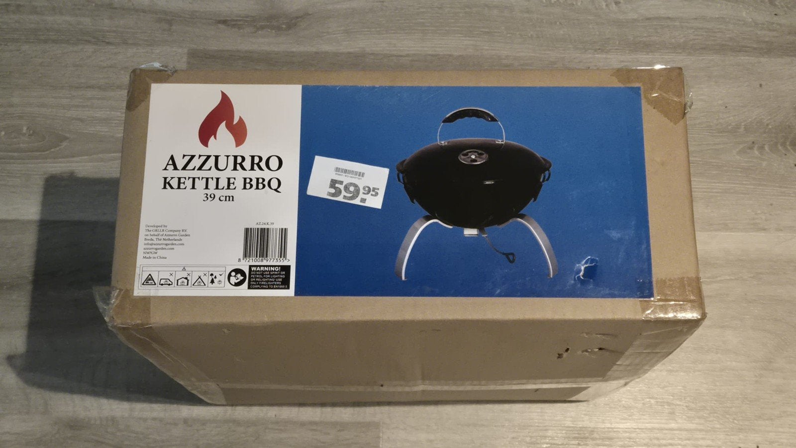 Azzurro kettle tafel bbq nieuw in de doos camping sloep boot, Ophalen of Verzenden, Nieuw