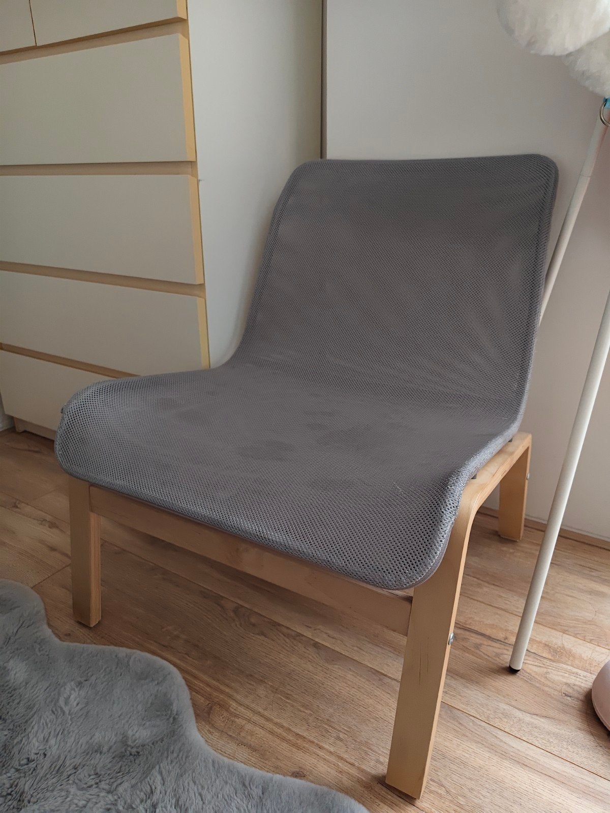 IKEA NOLMYRA lounge stoel - wasbaar, Huis en Inrichting, Stoelen, Ophalen, Gebruikt, Modern, Scandinavisch, Stof