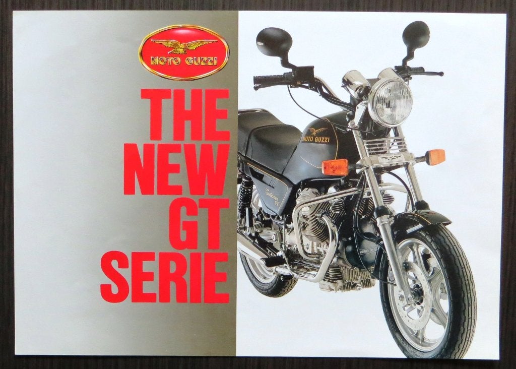 Flyer Moto Guzzi GT Serie (Mille, 650, 350) - 1988 (Engels), Motoren, Handleidingen en Instructieboekjes, Verzenden, Moto Guzzi