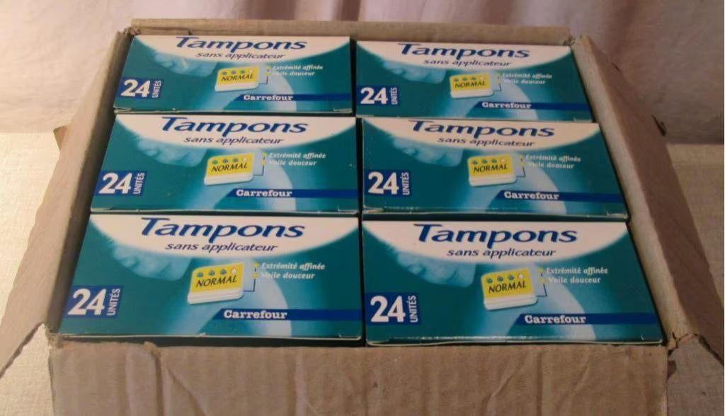 Nieuwe Volle Doos met Tampons - Normal - carrefour, Ophalen of Verzenden, Nieuw, Overige typen