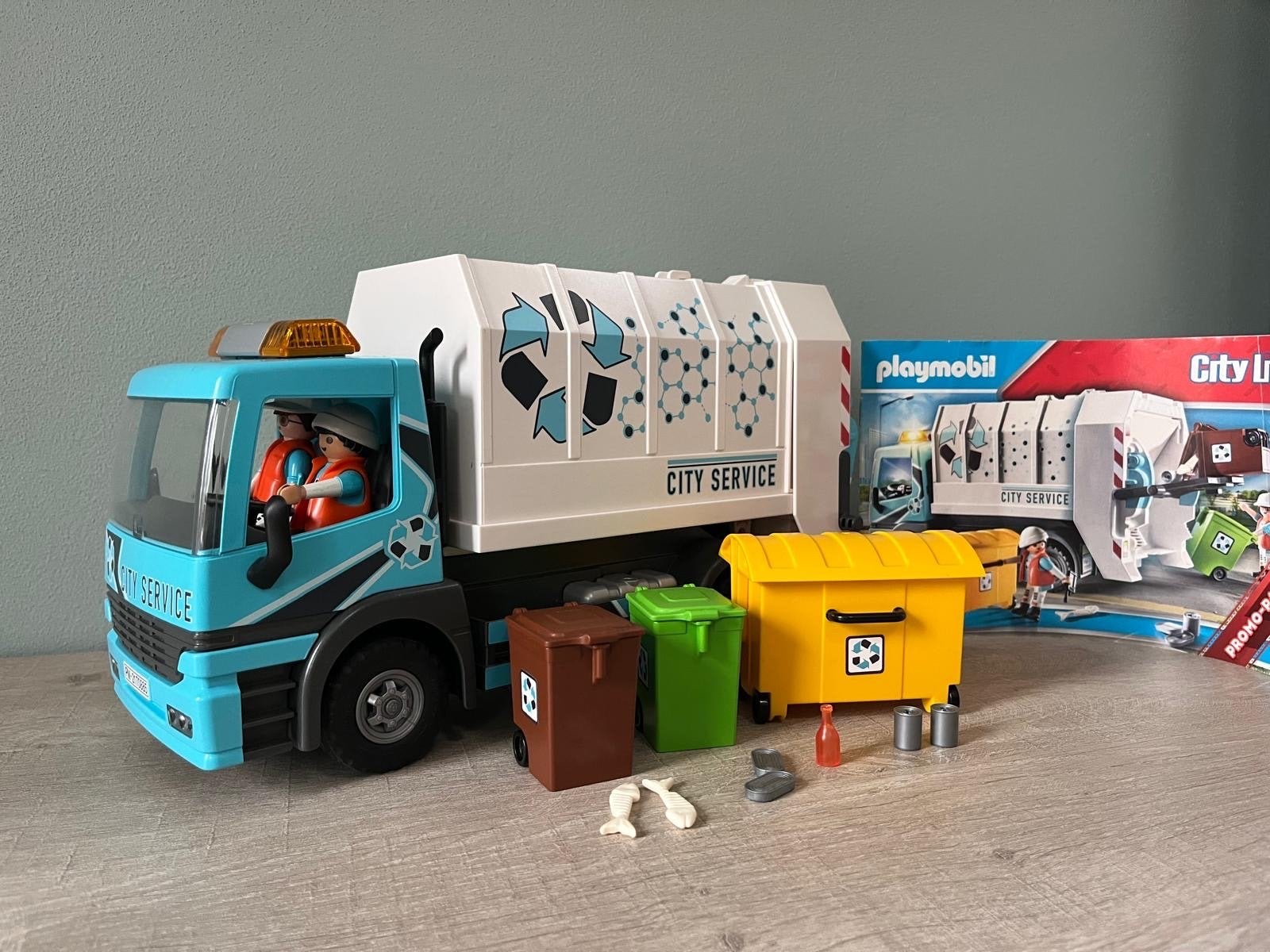 Playmobil City Life Vuilniswagen met accessoires, Complete set, Voertuig, Ophalen of Verzenden, Zo goed als nieuw