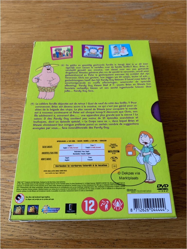 Dvd's Family Guy - Seizoen 3, Vanaf 12 jaar, Ophalen of Verzenden, Gebruikt, Komedie