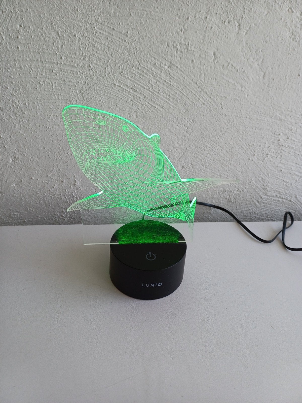 Nieuwe 3D Haai LED Tafellamp - Kleurrijk en Modern, Kunststof, Meerkleurig, Nieuw, Ophalen of Verzenden