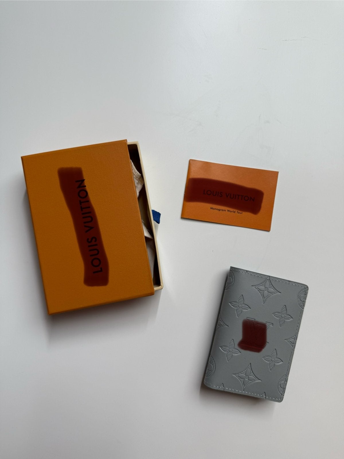 Pocket Organizer Cardholder Wallet Monogram Grey, Ophalen of Verzenden, Nieuw, Grijs, Leer
