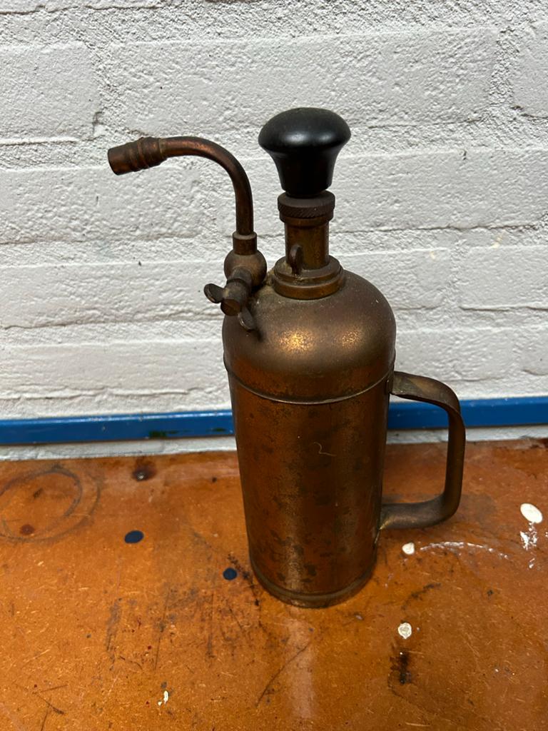 Vintage koperen spuitfles / plantenspuit, Antiek en Kunst, Ophalen