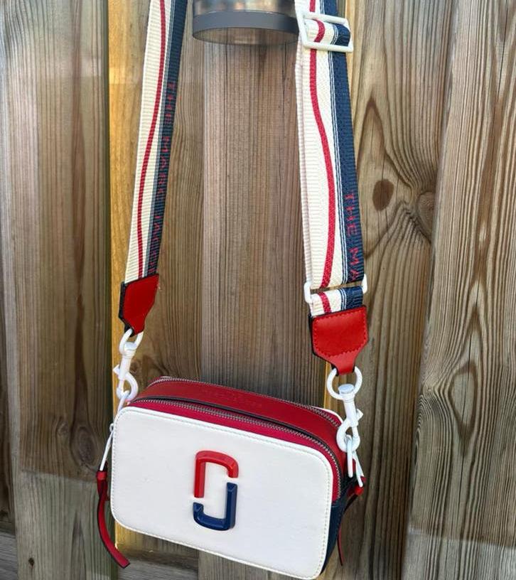 Marc Jacobs Snapshot tas rood/wit/blauw, Sieraden, Tassen en Uiterlijk, Tassen | Damestassen, Ophalen of Verzenden, Zo goed als nieuw