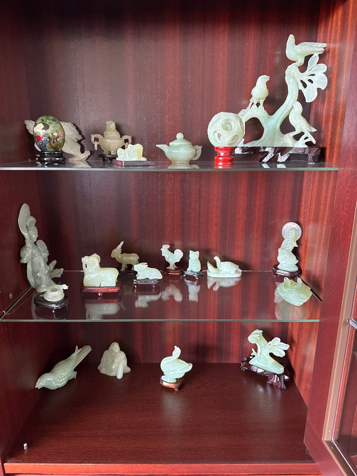 20 Diverse Nefriet/Jade Beeldjes - Decoratieve Collectie, Ophalen, Overige onderwerpen, Minder dan 20 cm, Steen of Keramiek