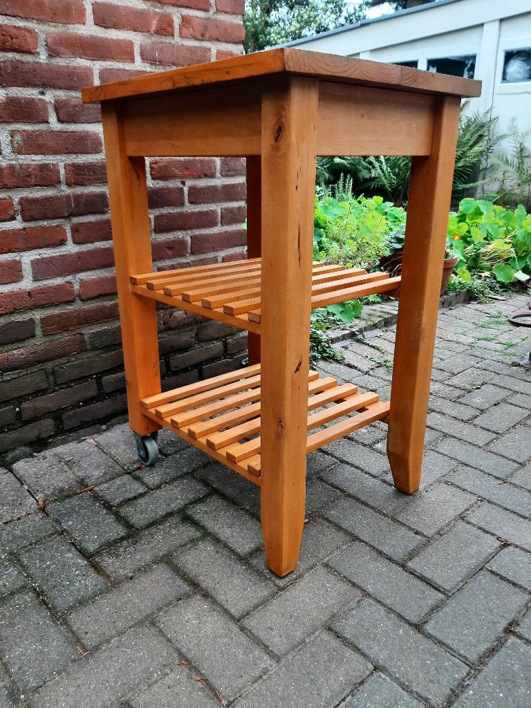 roltafel/keukentrolley Bekvam Ikea, Huis en Inrichting, Ophalen, Zo goed als nieuw, Hout