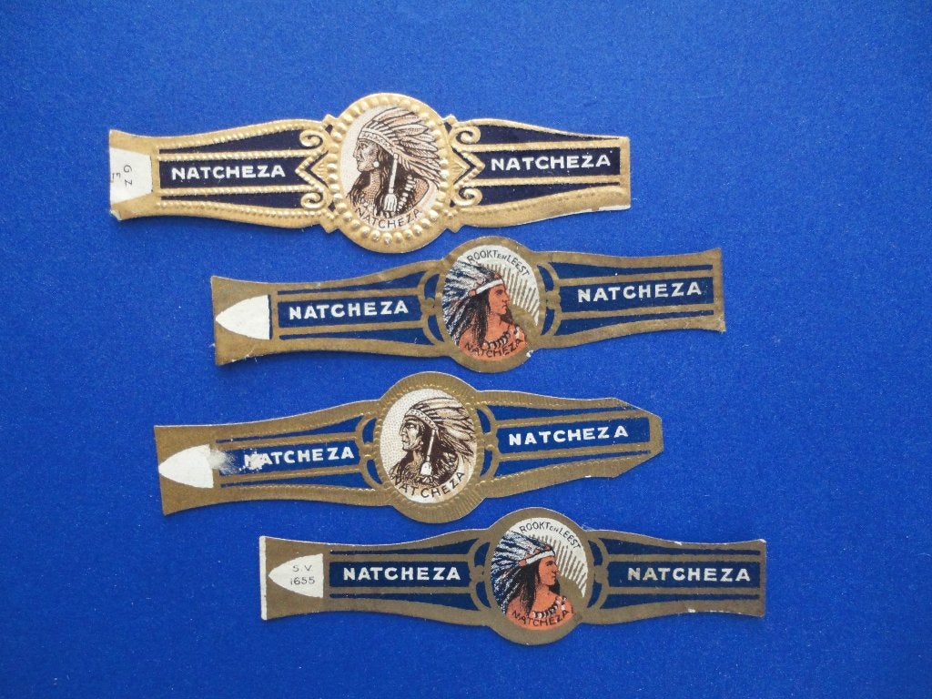 sigarenbandjes 81= 4st, Verzamelen, Ophalen of Verzenden, Gebruikt, Sigarenbandjes