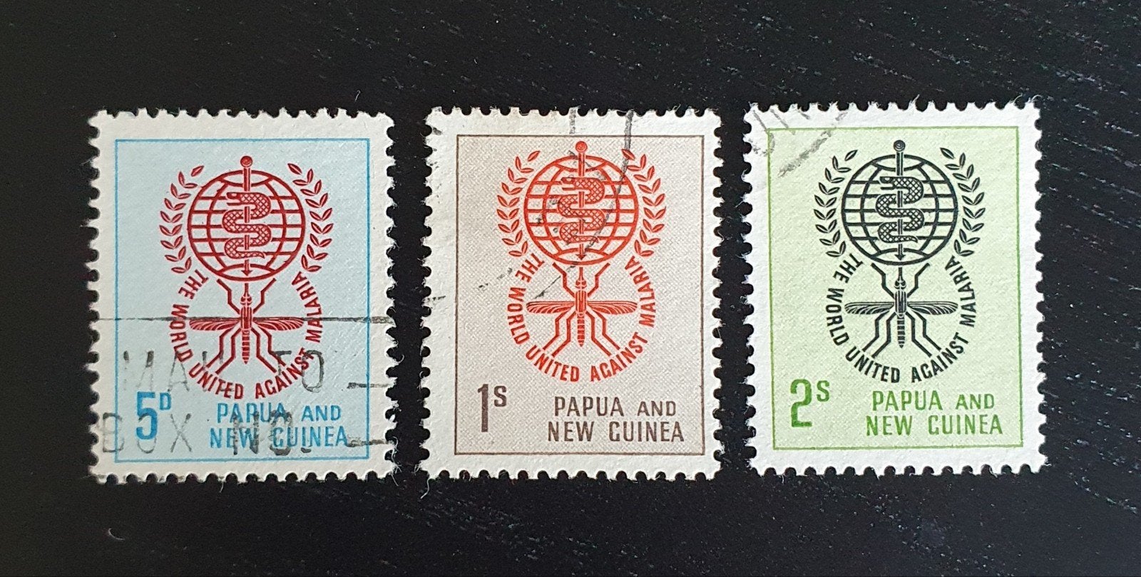 Papoea Nieuw-Guinea 1962 Anti Malaria Michel 40-42 gest, Verzenden, Gestempeld