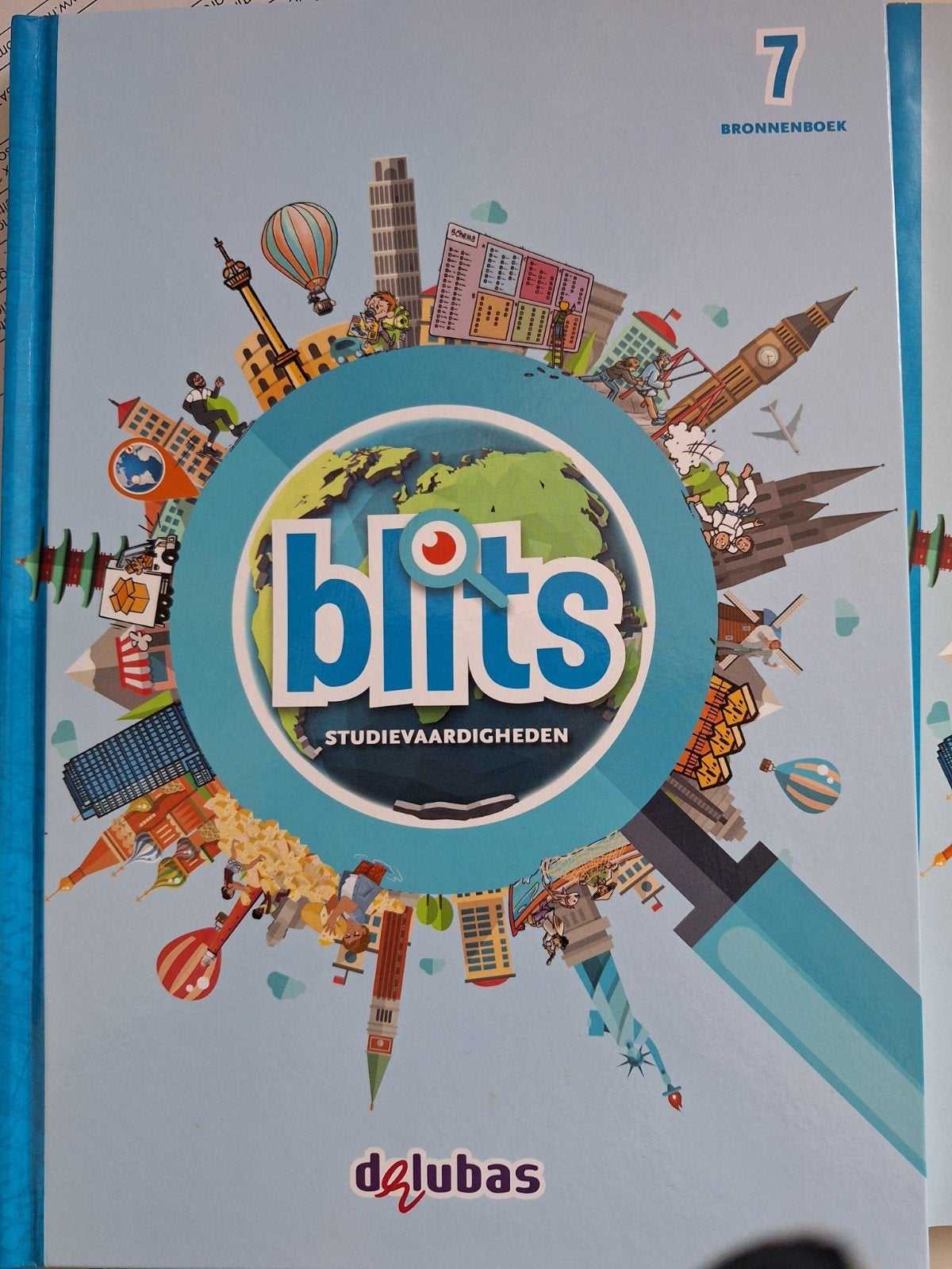 Blits Studievaardigheden Bronnenboek en Toetsboek 7, Overige vakken, Ophalen of Verzenden, Zo goed als nieuw, Delubas