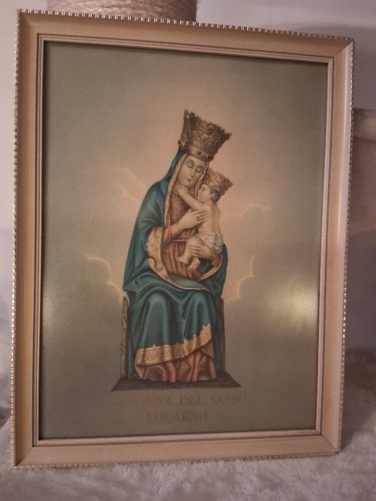 Maria schilderij, Ophalen, Overige stijlen, Portret of Personen, Achter glas