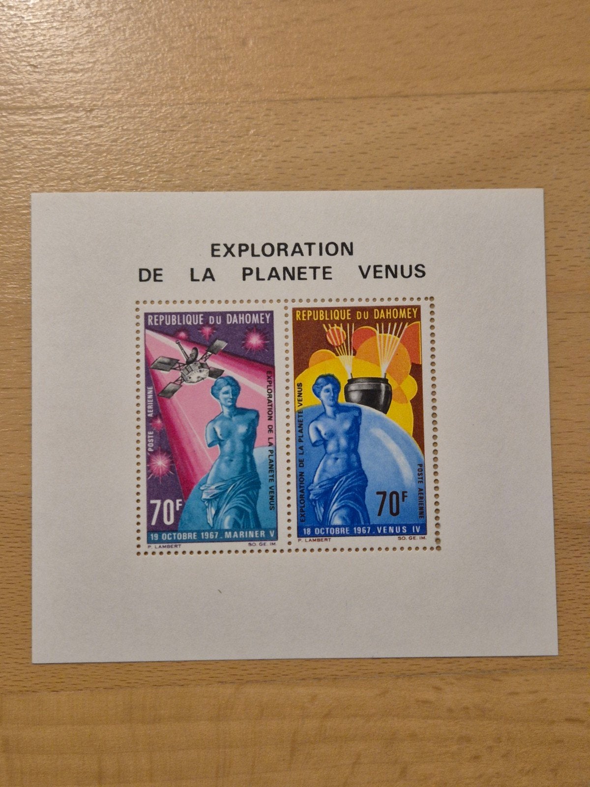 Dahomey 1968 ruimtevaart, Ophalen of Verzenden, Overige landen, Postfris
