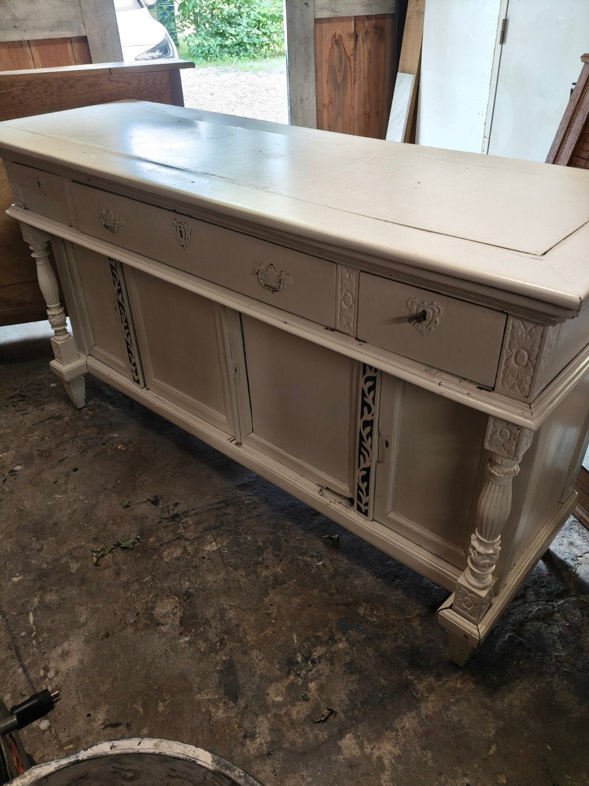 Antiek oud eiken dressoir (moet vóór vrijdag weg), Ophalen, Gebruikt, 50 tot 75 cm, 150 tot 200 cm