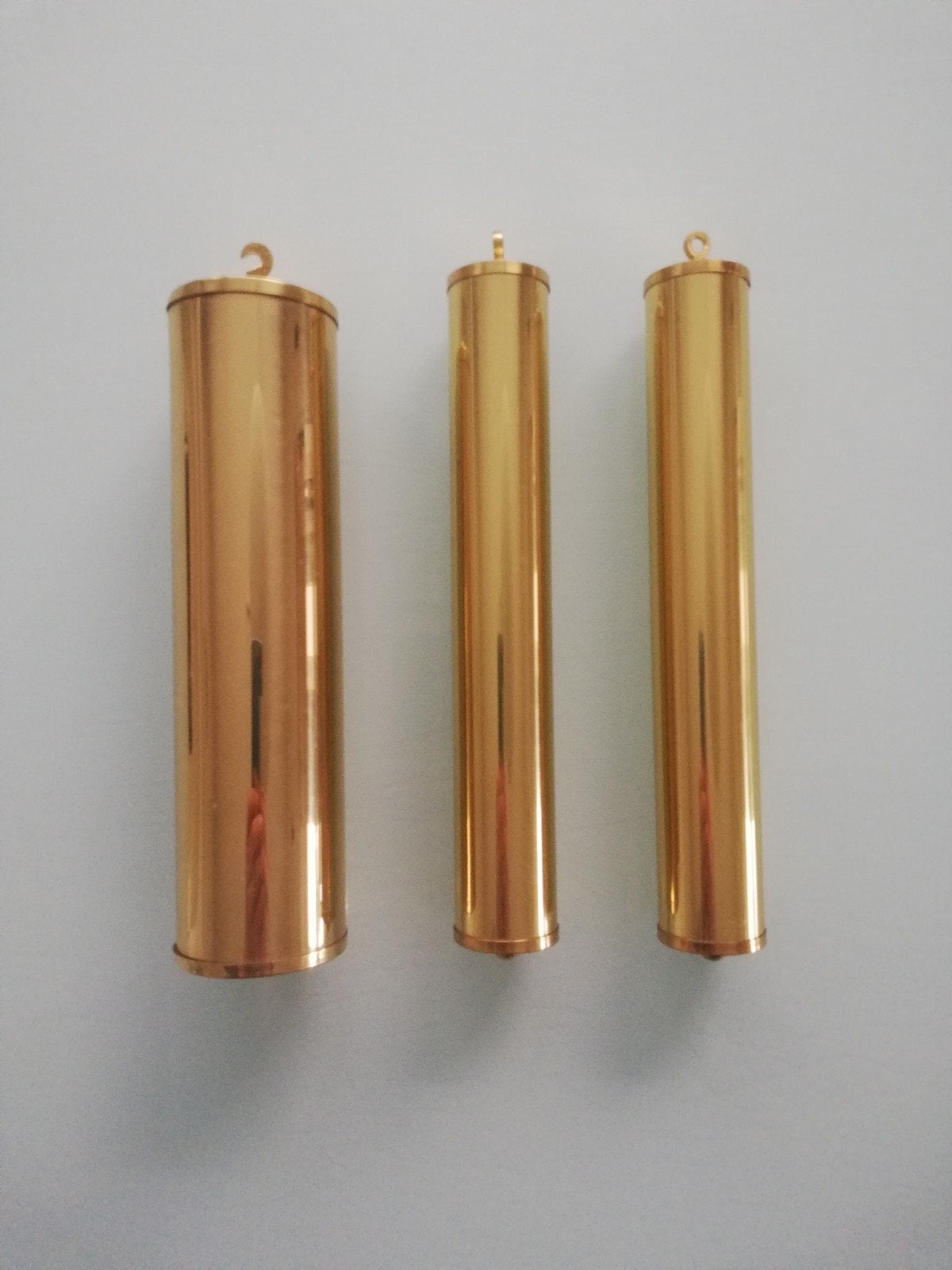 Set van 3 messing gewichten klok., Antiek en Kunst, Antiek | Klokken, Ophalen of Verzenden