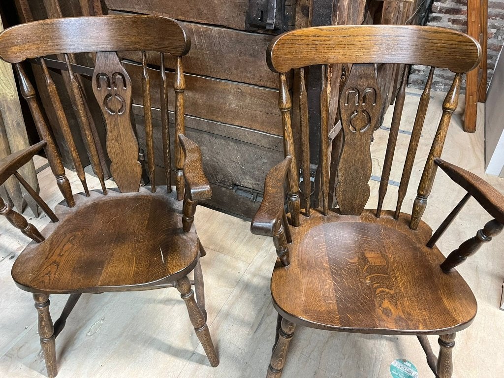 Nostalgische stoelen, set van 2, hout,, Antiek en Kunst, Ophalen